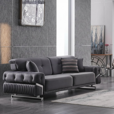 Groussen Designer Dräisëtz Woonsallzëmmermiwwel Textil Polstersofa Modern