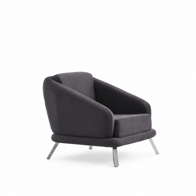 Fotel Stoff Modern Miwwel Designer Sëtz Wunnzëmmer Polstersëtz 84x79x91