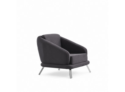 Fotel Stoff Modern Miwwel Designer Sëtz Wunnzëmmer Polstersëtz 84x79x91