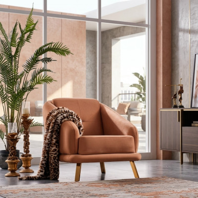 Designer Sëtzfauteuil Stuff Luxus Sëtz Polster Textil Miwwelen Modern Lehnstull Neit