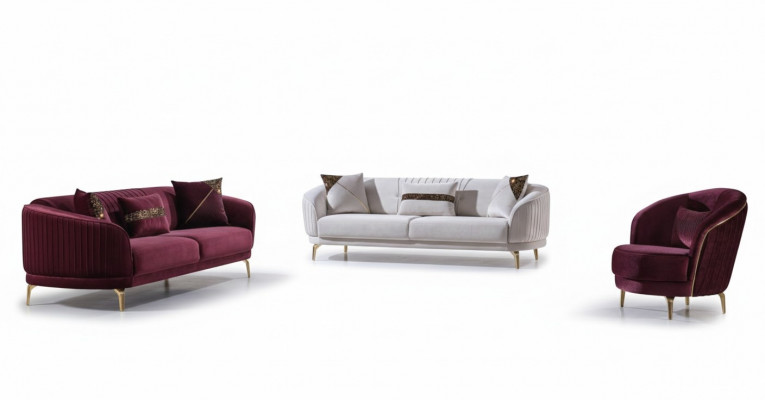 Luxus Wunnzëmmer Garnitur Modern Edelstol Sofas Gepolstert Dräisëtzer.