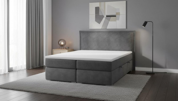 Bett Schlofkummer Duebelbett Luxus Modern Miwwelen Designer Polster Boxspringbett