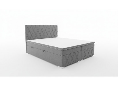 Doppel Luxus Gri Boxspringbett Design Bett Polsterbett Schlofkummer Textil
