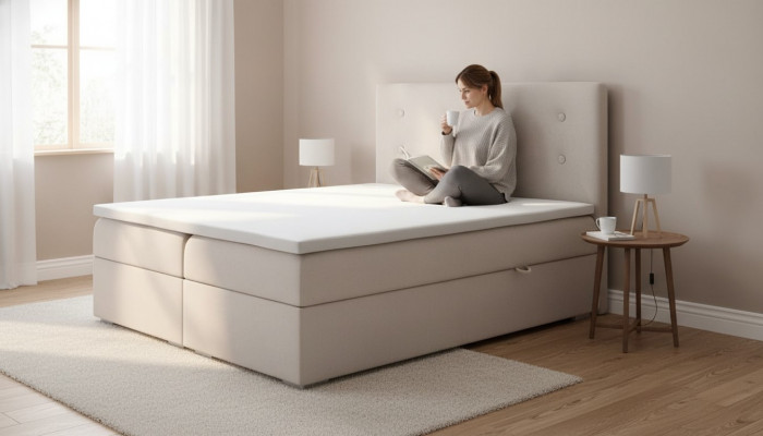 Schlofkummer Bett Luxus Duebelbett Stil Modern Polsterbett Designer Textilmöbel