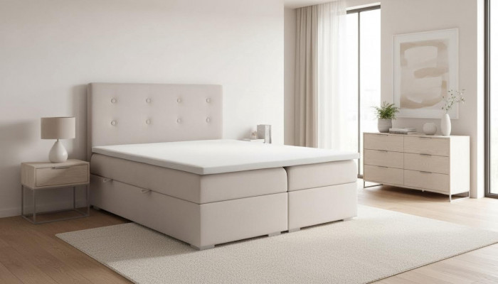 Schlofkummer Bett Luxus Duebelbett Stil Modern Polsterbett Designer Textilmöbel