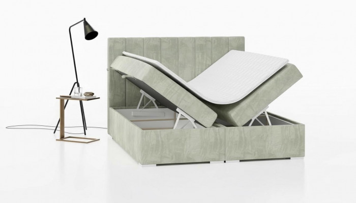 Luxe Bett Polstermeubel Schlofzëmmer Boxspringbett Design Duebelbett Neien