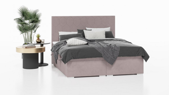 Bett Kappenzuch Design Duebelbett Schlofzëmmer Textil Miwwelen Luxus Boxspringbett