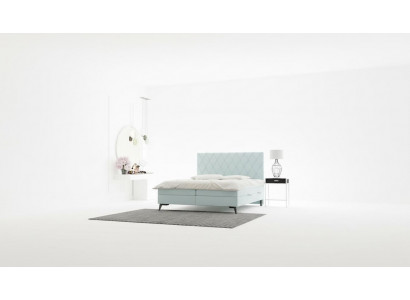 Schlofkummer Bett Luxus Miwwelen Polster Stoff Modern Design Boxspringbett