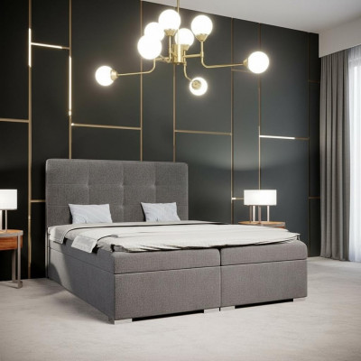 Bett Schlofzëmmer Luxus Textil Miwwelen Gepolstert Miwwelen Stil Boxspringbett