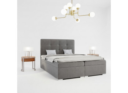 Bett Schlofzëmmer Luxus Textil Miwwelen Gepolstert Miwwelen Stil Boxspringbett