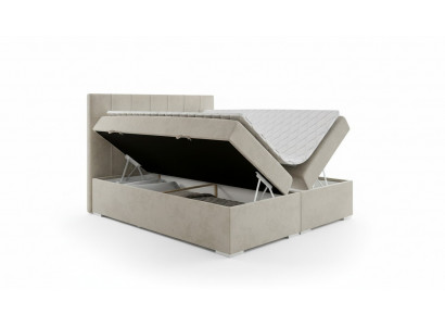 Bett Luxus Schlofzëmmer Duebelbett Textil Polster Design Miwwelen Boxspringbett