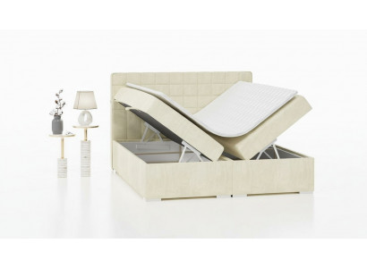 Duebelbett Modern Design Bett Luxus Schlofzëmmer Polsterbett Miwwelen Boxspringbett
