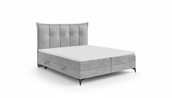 Design Duebelbett Schlofkummer Textil Miwwelen Modern Luxus Bett Boxsprangbett