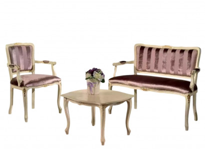 Klassesch Sëtzgrupp Bänk Sesselen Wunnzëmmermébel Bänke Garnitur Nei