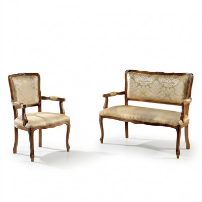 Sofagarnitur 3+3+1+1 Sëtzer Dësch Sofa Sofas Fotell Luxus Garnitur Set 5tlg
