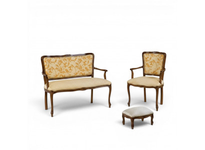 Elegant klassesch Design Sëtzgrupp Polsterméiwer Design Sëtzbank Hocker Still