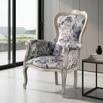 Klassesche Sëtz Ouerensëtz Gepolstert Miwwel Designer Stoff Wunnzëmmer