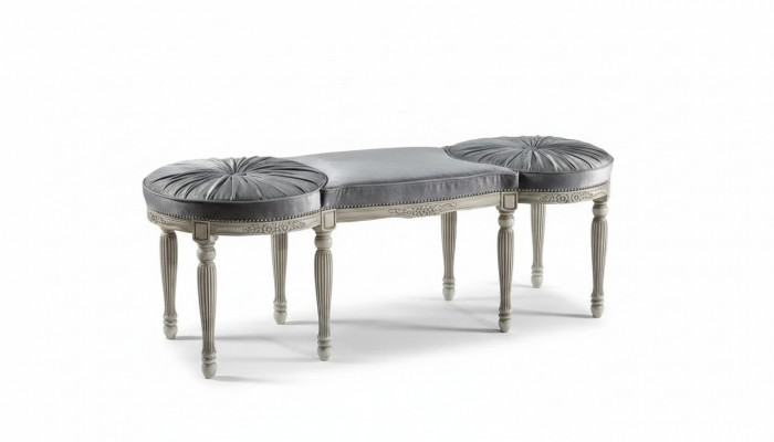 Klassesch Gro Sitzbank Design Textil Nei Polster Stoff Sitzmëttel
