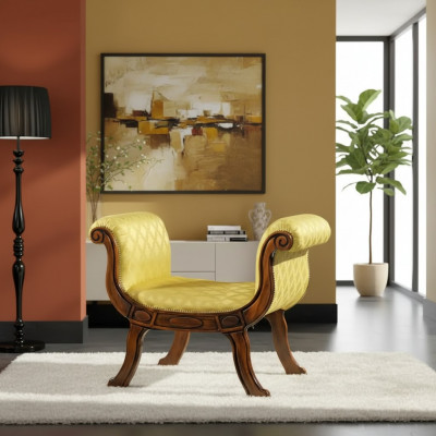 Designer Sëtzbank Polster Textil Stoff Klassesch Luxus Bank Miwwelen Nei
