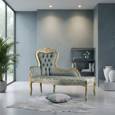 Luxus Miwwelen Chaise Longue Wunnzëmmer Klasseschen Design Textil Polsterung