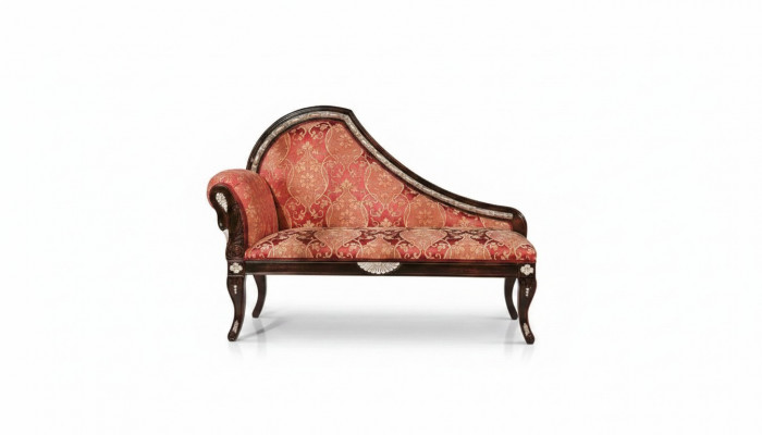 Wunnzëmmer Chaiselounge Polster Stoff Textil Luxus Sëtzmooss Möbel Nei