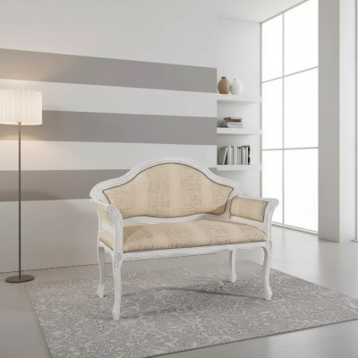Beige Klassesch Polsterbank Designer Wunnzëmmer Sëtzmoobel Nei Luxus