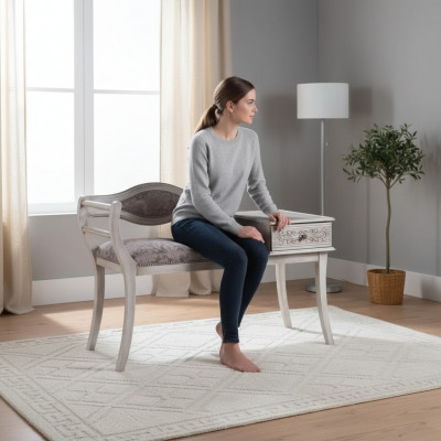 Luxus Polsterbänk Wohnzimmer Stoffmiwwel Stil Klassesch Nei