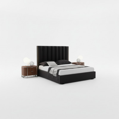 Komplett Modern Zëmmer Set Designer Bett + 2x Nuetsdëscher 3tlg