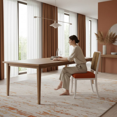 Iesszëmmer Designer Stull Holz Luxus Stil Klassësche Polsterstull