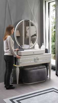 Schlofkummer Biischten-Dësch mat Spigel Luxus Neit Konsol Modernen Design