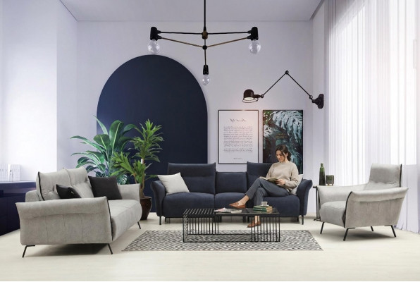 Sofagarnitur Wunnzëmmer Sofa Set Polster Miwwelen Luxus Fauteuil Modern Design Nei