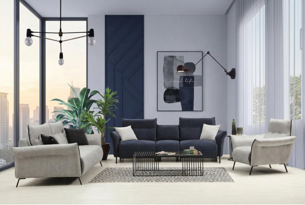 Sofagarnitur Wunnzëmmer Sofa Set Polster Miwwelen Luxus Fauteuil Modern Design Nei