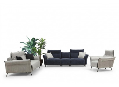 Sofagarnitur Wunnzëmmer Sofa Set Polster Miwwelen Luxus Fauteuil Modern Design Nei