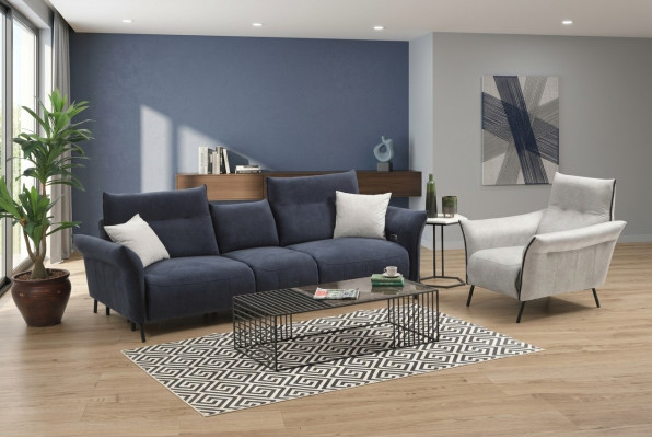 Canapé-Set Luxus Drësëtzeger Canapé Gepolsterten Fauteuil Wunnzëmmer Couch Nei