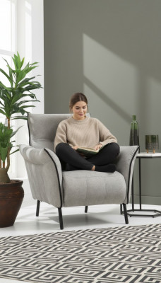 Armstull Design Polster Stoff Miwwelen Luxus Wunnzëmmer Modern Polsterarmstull Nei
