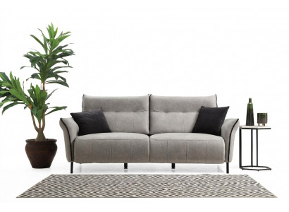 Luxus Dräisiichter Sofa Couch Designer Modern Polster Textil Neit Miwwel
