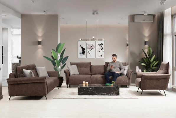 Set Wohnzimmer Sofa Couch Designer Modern Sofagarnitur Luxus Fotell Neie