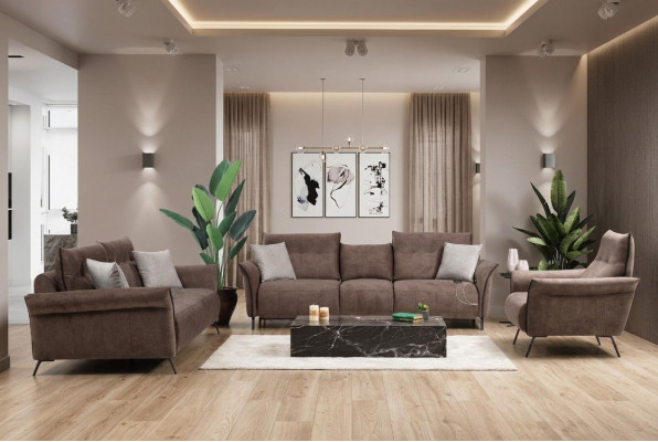 Set Wohnzimmer Sofa Couch Designer Modern Sofagarnitur Luxus Fotell Neie