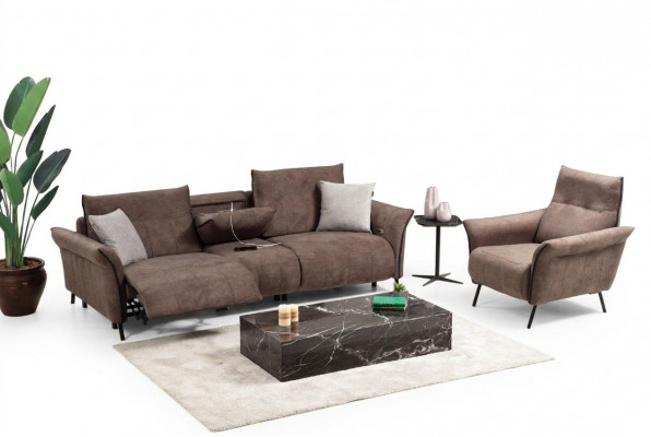 Luxus Komplett Set Véiersëtzer Sofa Couch Designer Sëtz Modern Miwwelen