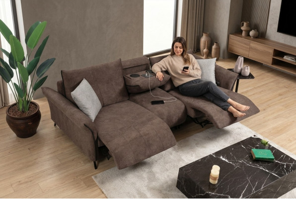 Luxus Sofa Couch Wunnzëmmer Véiersëtzer Polstersofa Modern Designer Nei