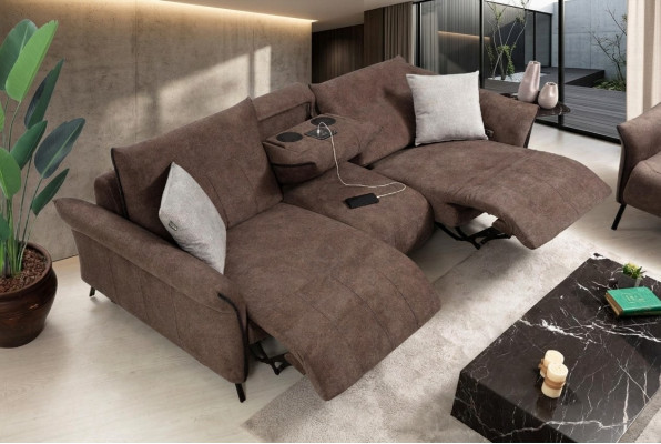 Luxus Sofa Couch Wunnzëmmer Véiersëtzer Polstersofa Modern Designer Nei