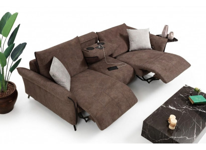 Luxus Sofa Couch Wunnzëmmer Véiersëtzer Polstersofa Modern Designer Nei