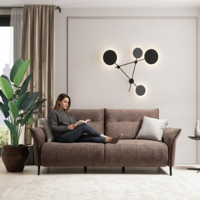 Wunnzëmmer Canapé Polstercanapé Modernen Designer Dräisëtzer Zippen Miwwelen Neu