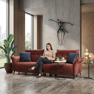 Designer Sofa Wunnzëmmer Neit Polstersofa Véiersëtzer Canapé Modern Miwwelen