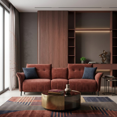 Designer Sofa Wunnzëmmer Neit Polstersofa Véiersëtzer Canapé Modern Miwwelen