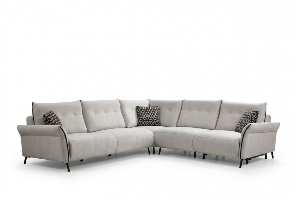 Wunnzëmmer Sofa L-Form Modernen Design Textil Stoff Luxus Couch Polstermiwel