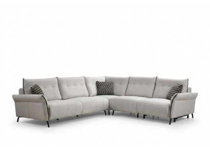 Wunnzëmmer Sofa L-Form Modernen Design Textil Stoff Luxus Couch Polstermiwel