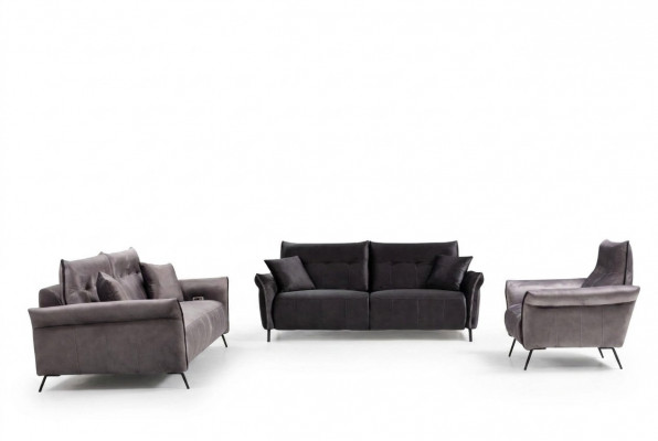 Modern Canapé-Set 3 Stéck Luxus Fauteuil Wunnzëmmer Garnitur Dräisëtzer Sofas