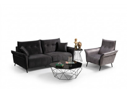 Wunnzëmmer Garnitur Modern Design Miwwelen Luxus Sofagarnitur Set 2 stk.