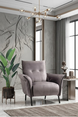 Designer Sëtz Wunnzëmmer Miwwelen Modern Luxus Sëtz Gro Stoff Textil